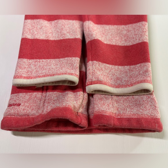 Patagonia Women’s Light Pink Striped Half-Zip Fleece Pullover Size L - Picture 8 of 11